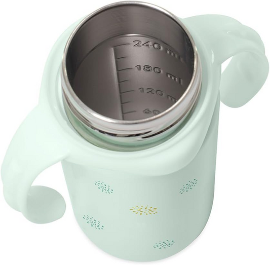 MINILAND Thermobaby Isolierflasche aus Edelstahl 240 ml 0 +