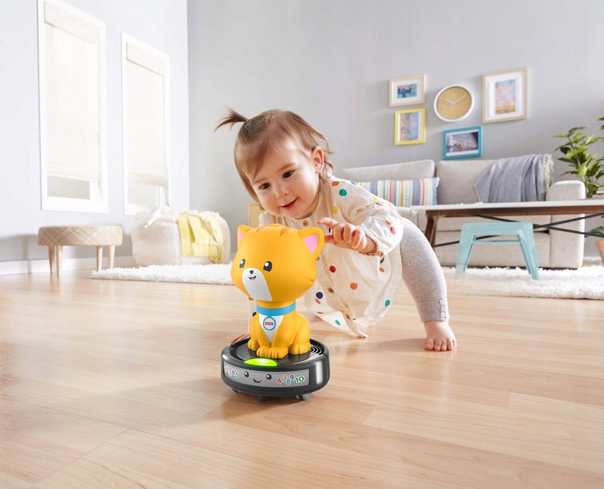 FISHER-PRICE GMX70 Γάτα που οδηγεί ρομποτική σκούπα, μελωδίες και φώτα