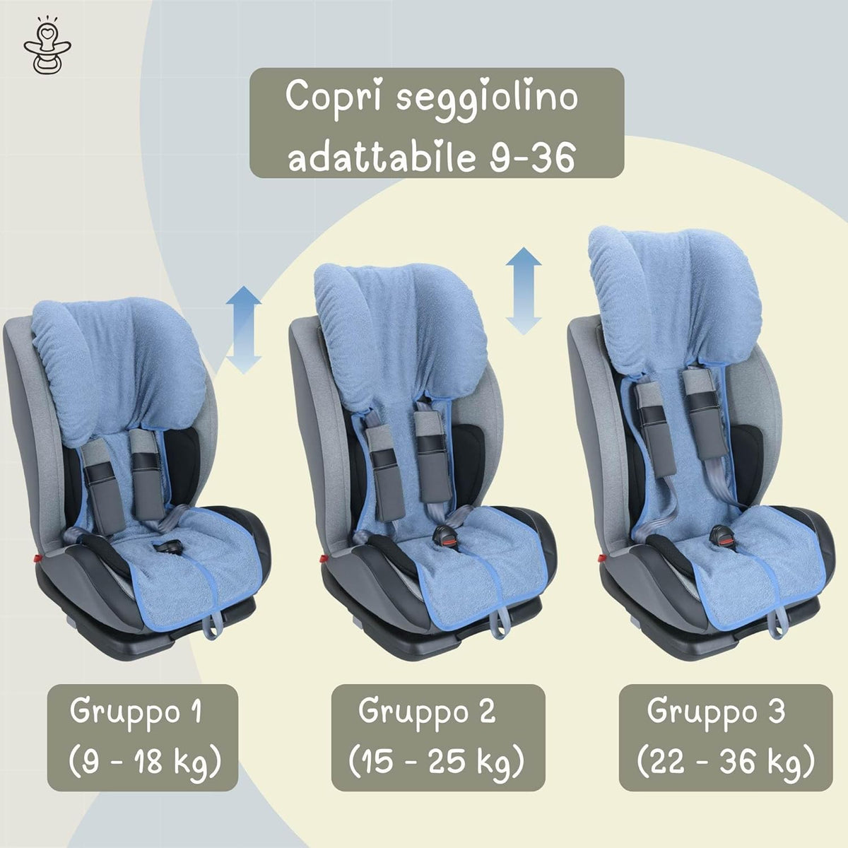 BABY IDEA κάλυμμα για κάθισμα αυτοκινήτου ΠΑΝΤΟΤΕΛΕΙΟ GR1/2/3