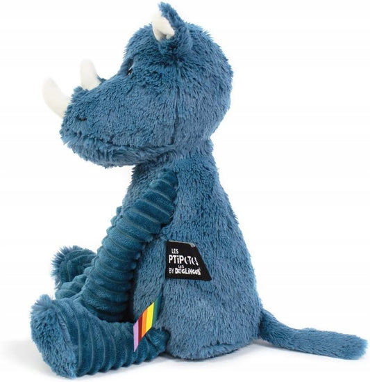 LES DEGLINGOS Ptipotos peluche suave RINOCERONTE 34 cm