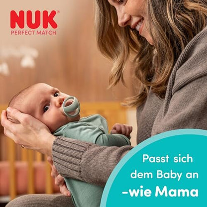 NUK Perfect Match Schnuller 0–6 Mon. 2 Stück grün/blau