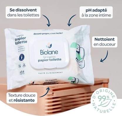 BIOLANE μωρομάντιλα τουαλέτας 5x54 τεμ.
