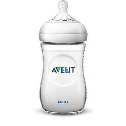PHILIPS AVENT Natural butelka 260 ml smoczek 1m+ biała butelka dla noworodka z szerokim smoczkiem