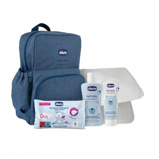 CHICCO NATURAL zaino borsa per pannolini e accessori + cosmetici