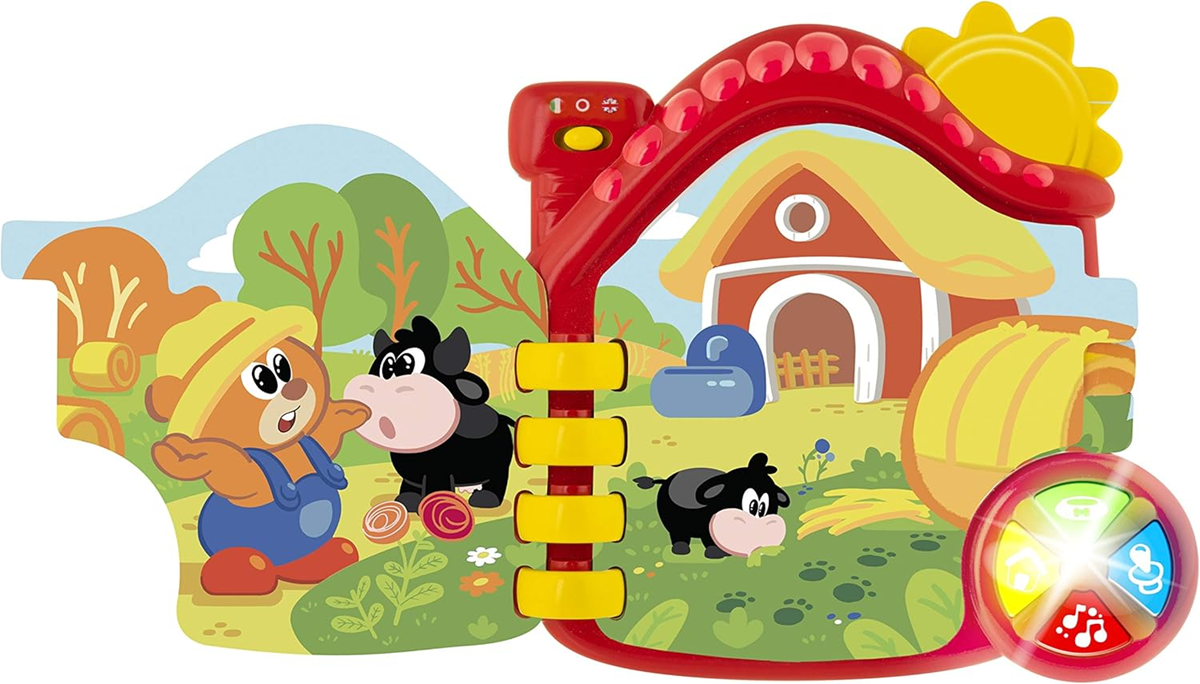 CHICCO Farma elektroniczna książeczka edukacyjna JĘZYK ANGIELSKI i WŁOSKI