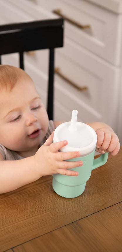 INFANTINO My 1st Tumbler σιλικόνιο εκπαιδευτικό ποτηράκι με στόμιο 266 ml 6+ μηνών