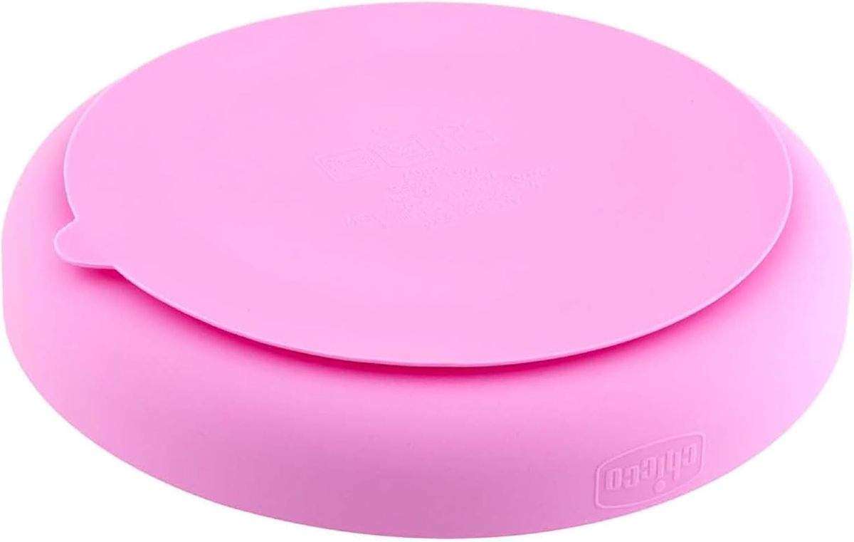 CHICCO Easy Menu farfurie din silicon cu trei compartimente și ventuză, 12 luni+