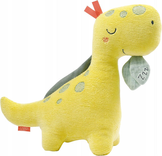 FEHN Schnuffeltuch aus Cord mit Nachtlicht DINO 20 x 23 cm