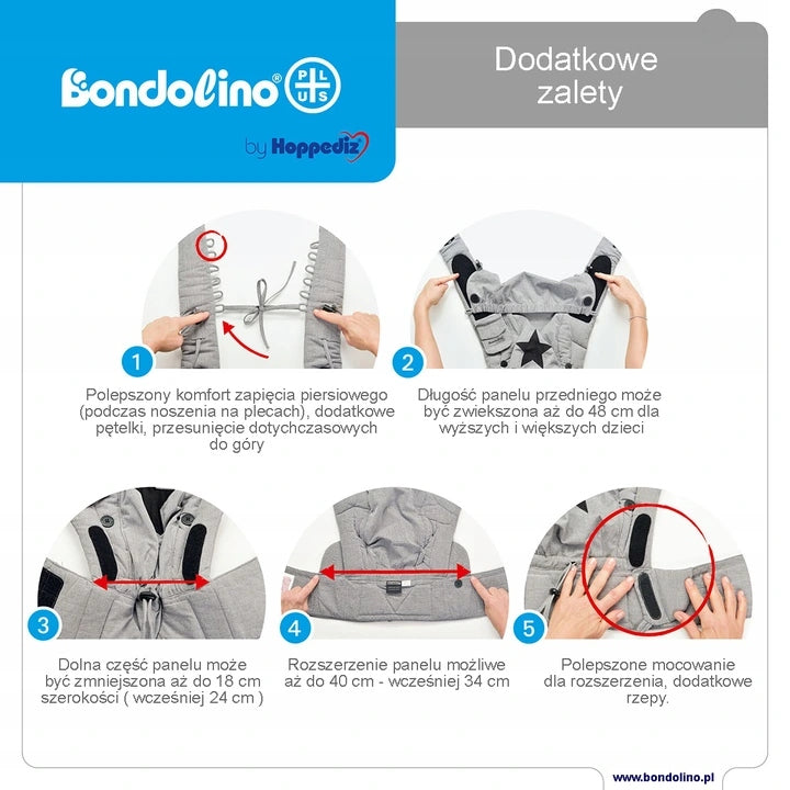 HOPPEDIZ Bondolino Plus nosidełko ergonomiczne