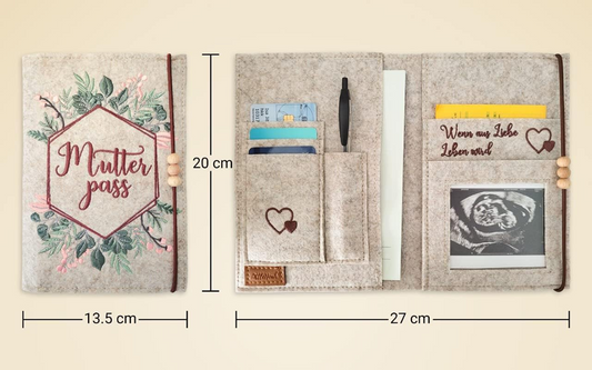 LittleNoah husă din fetru pentru cardul de sarcină 14 x 20 cm