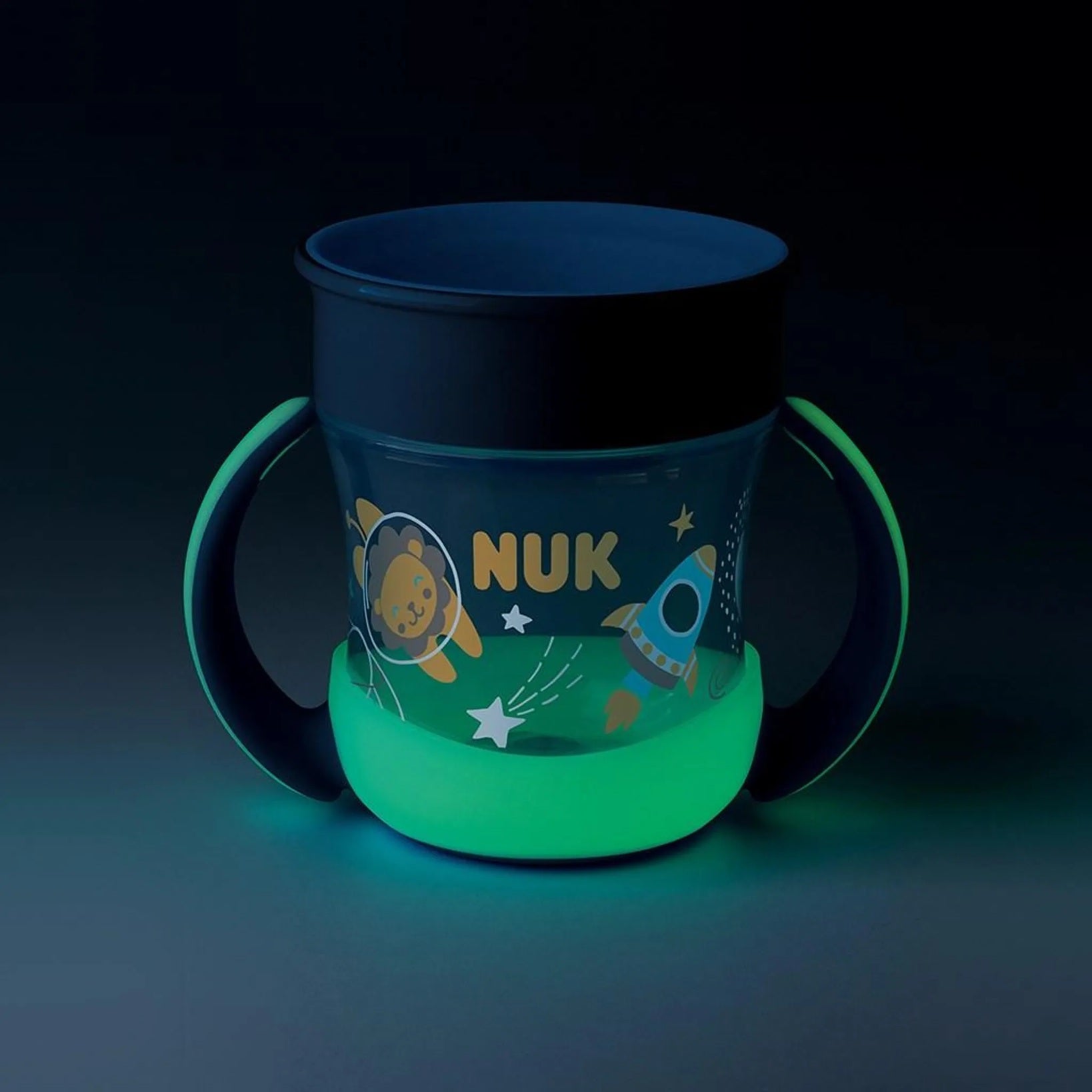 NUK Mini Magic Cup kubek niekapek świecący w ciemności 360° 160 ml 6 m+
