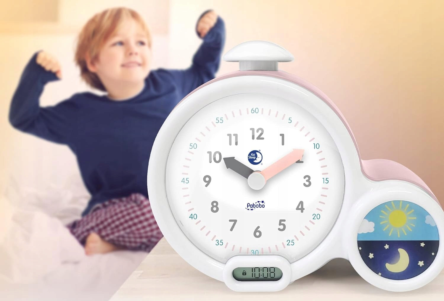 PABOBO Kid'Sleep CEAS DEȘTEPTĂTOR EDUCATIV roz