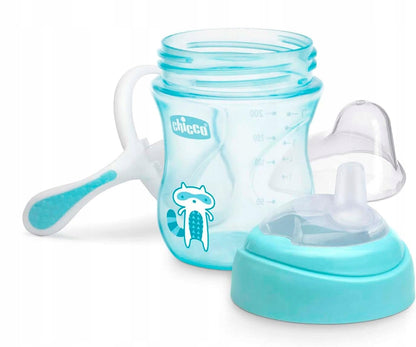 CHICCO Ποτηράκι Μεταβατικό με στόμιο και λαβές 200 ml 4 μηνών+