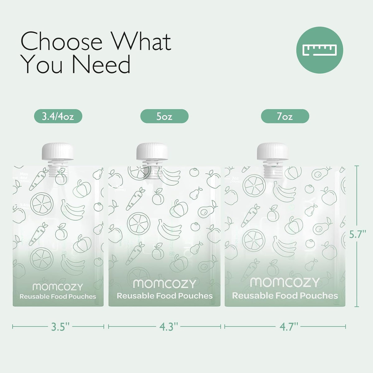 MOMCOZY σακουλάκια σωληνάρια για πουρέδες 10τεμ 200ml