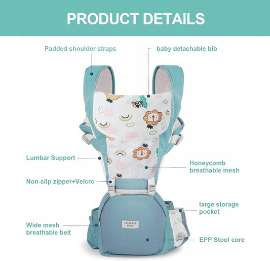 NUKIED ergonomické nosítko s bedrovým pásom 6v1