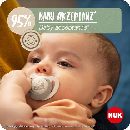 NUK for Nature smoczek uspokajający x 2 lateks 18-36msc, 95% baby acceptance