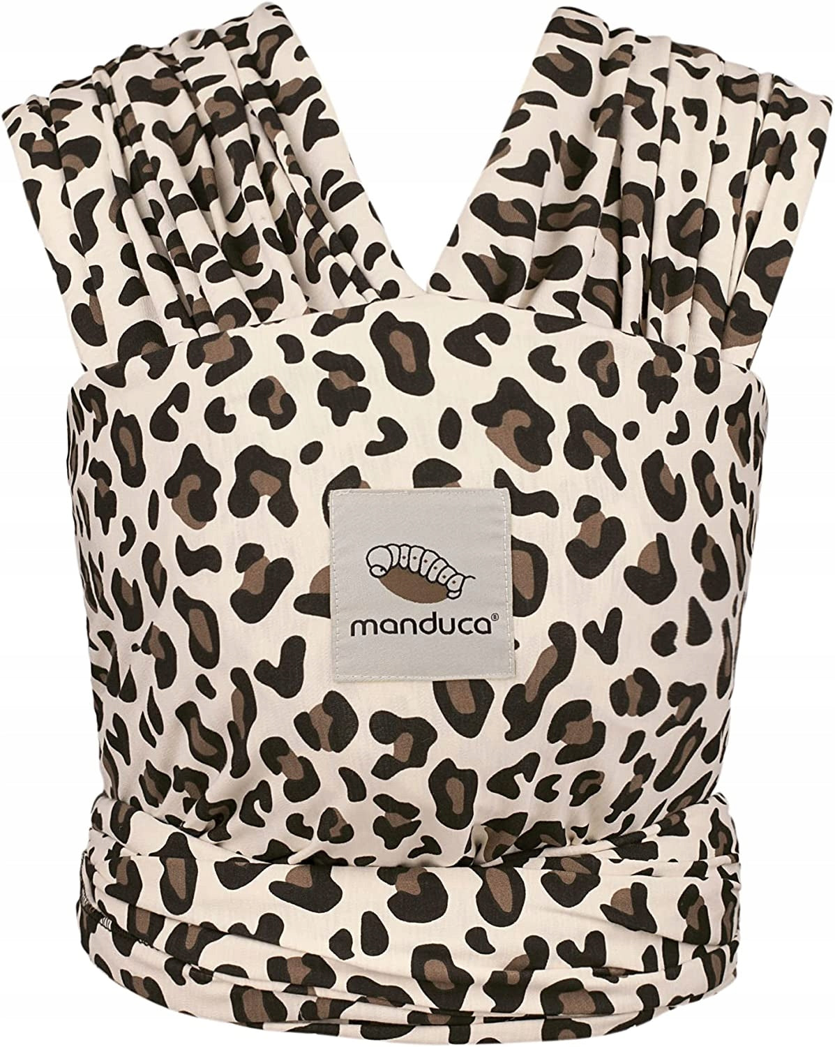 MANDUCA SLING chusta do noszenia dziecka w panterkę, 100% bio bawełna, dla noworodka 0m+ do 15 kg