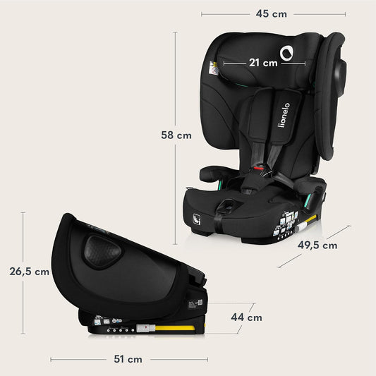 LIONELO NELLY i-Size fotelik samochodowy 76-150 cm z ISOFIX – zdjęcie produktu 2