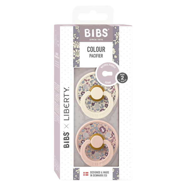 BIBS Eloise Blush Mix στρογγυλές πιπίλες x2 6 18m