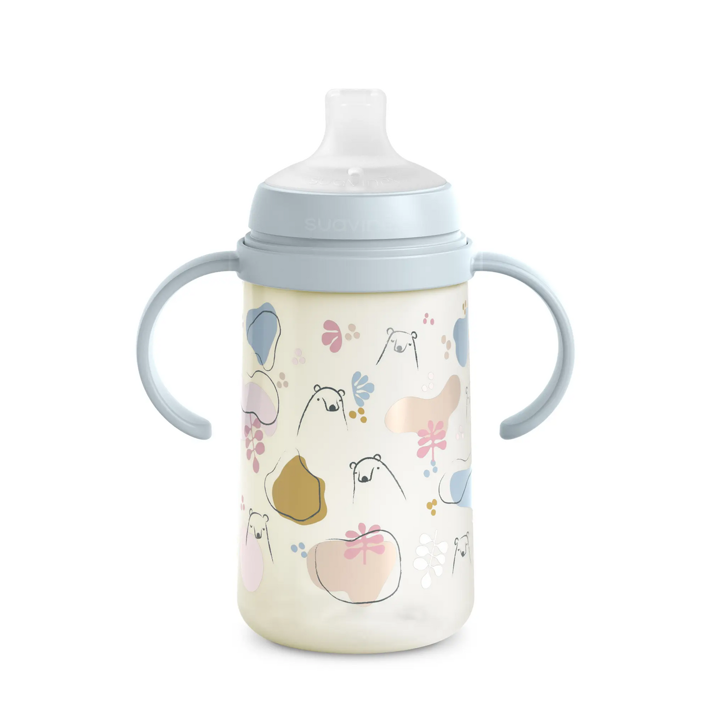 SUAVINEX kubek niekapek z ustnikiem i uchwytami 270 ml 6 m+