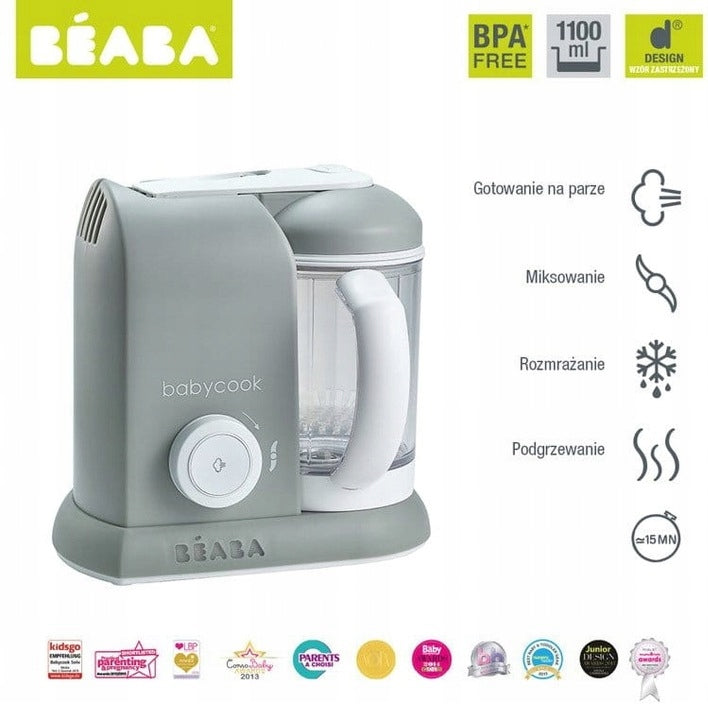 BEABA Babycook ROBOT KUCHENNY 4w1 parowar, mikser, BPA free, 1100 ml, gotowanie na parze, miksowanie