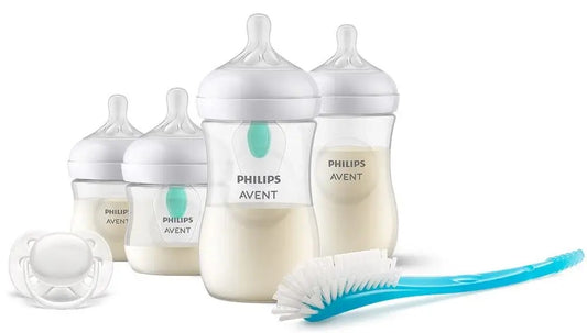 PHILIPS AVENT Natural Response zestaw butelki smoczek szczotka AIRFREE VENT - 2 butelki, smoczek i szczotka