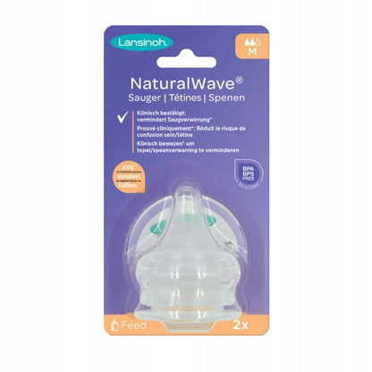 LANSINOH NaturalWave θηλές μπιμπερό 3μ+