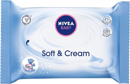 NIVEA BABY μαντηλάκια καθαρισμού SOFT&CREAM x63