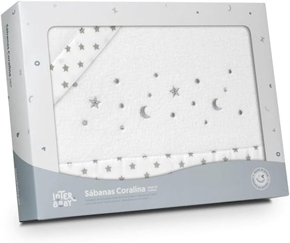 INTERBABY Bettwäsche-Set für Kinderbetten 60x120 cm Coralina