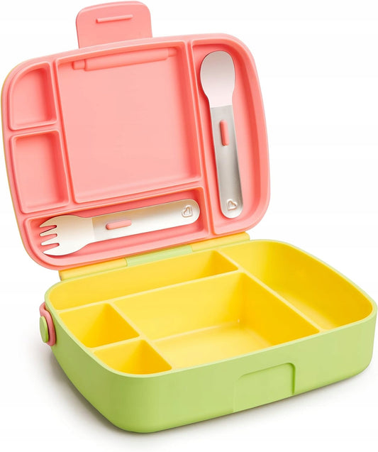 MUNCHKIN Bento Box δοχείο φαγητού + μαχαιροπίρουνα, 5 θήκες