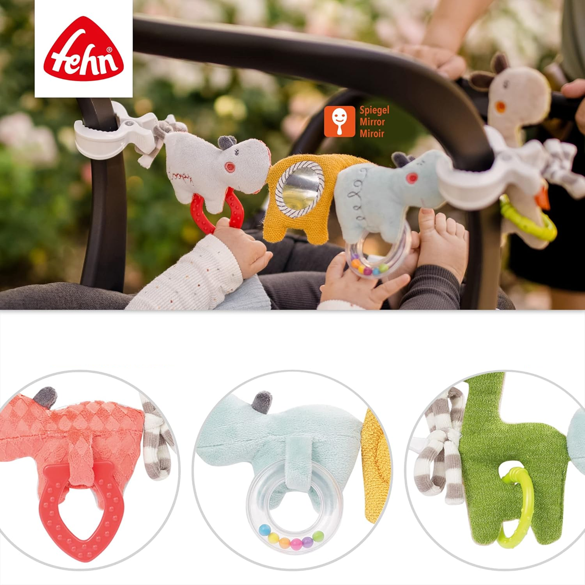 FEHN Loopy & Lotta Assortment pendant for pushchair, stroller, car seat
