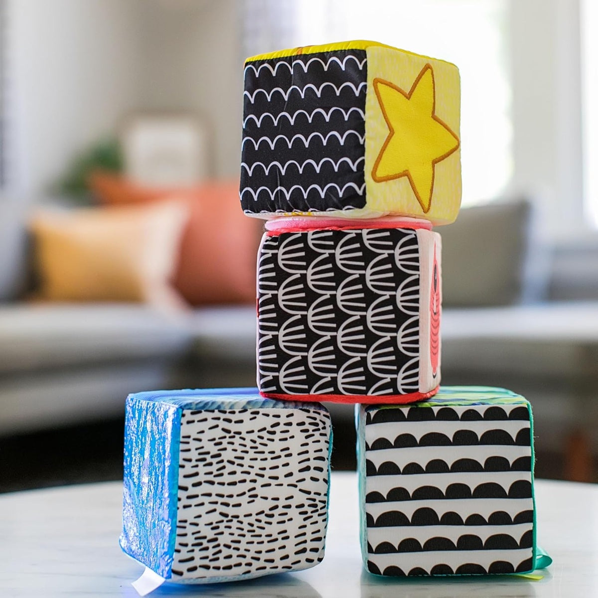 BABY EINSTEIN Explore & Discover Blocks set of soft sensory blocks