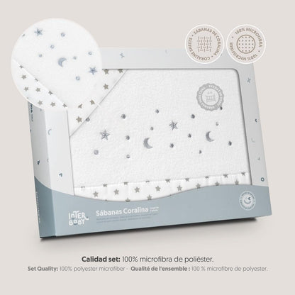 INTERBABY Bettwäsche-Set für Kinderbetten 60x120 cm Coralina