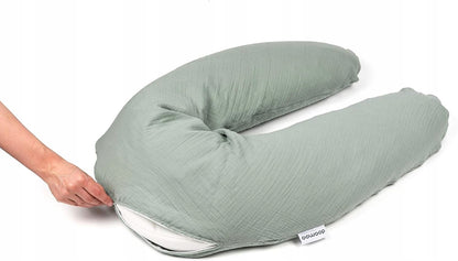 DOOMOO Comfy Big Cover θήκη μαξιλαριού εγκυμοσύνης 190 εκ. ΒΙΟΛΟΓΙΚΟ ΒΑΜΒΑΚΙ
