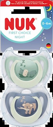 NUK First Choice Night πιπίλες 0-6 μηνών