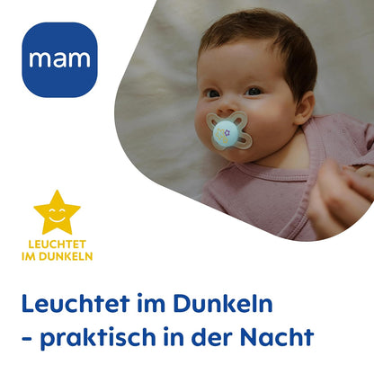 MAM Original smoczki uspokajające Day&Night 0-6m x4 ŚWIECĄCE