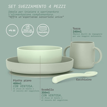 SUAVINEX Selection σετ σκευών σιλικόνης 4 τεμ. 4 μηνών+