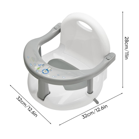 Silla de baño plegable para bebés impermeable y ajustable