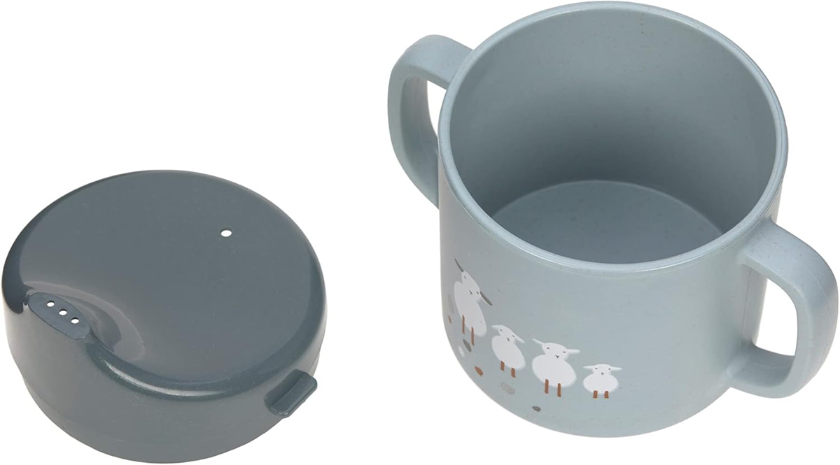 LASSIG Ποτηράκι Sippy Tiny Farmer Sheep με στόμιο 150 ml 6 μηνών+