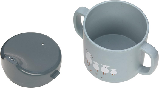 LASSIG Ποτηράκι Sippy Tiny Farmer Sheep με στόμιο 150 ml 6 μηνών+