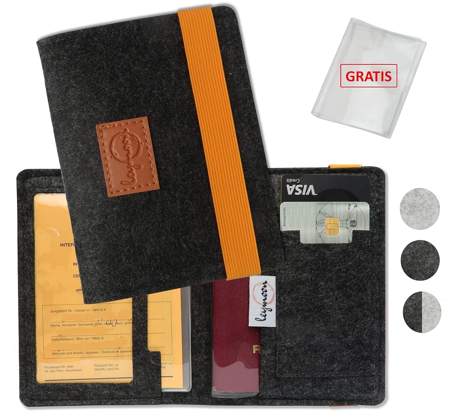 LEYMOON ORGANIZER ETUI na dokumenty kartę szczepień
