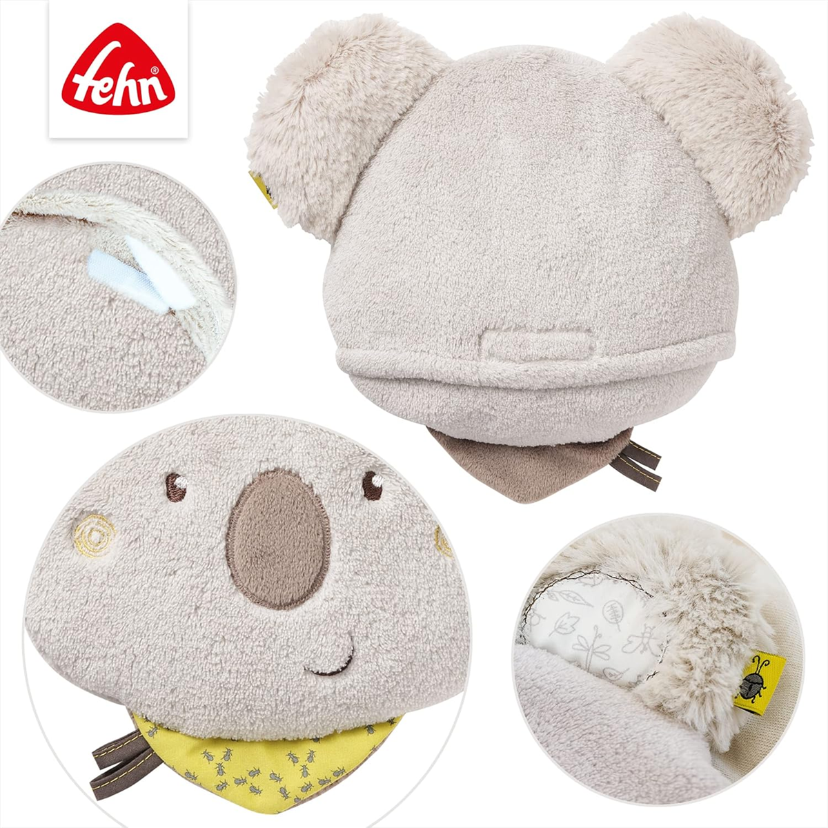 FEHN Koala Australia λούτρινο θερμοφόρα με κουκούτσια κερασιού 20 x 20 εκ.