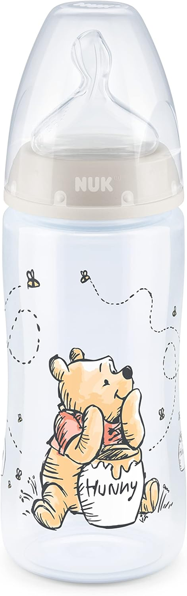 NUK First Choice+ 0-6 μ ΜΠΟΥΚΑΛΙ 300 ml ένδειξη θερμοκρασίας WINNIE THE POOH