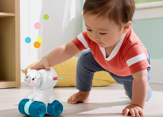 FISHER-PRICE αισθητηριακή κινούμενη πολική αρκούδα για εκμάθηση μπουσουλήματος 9 m+