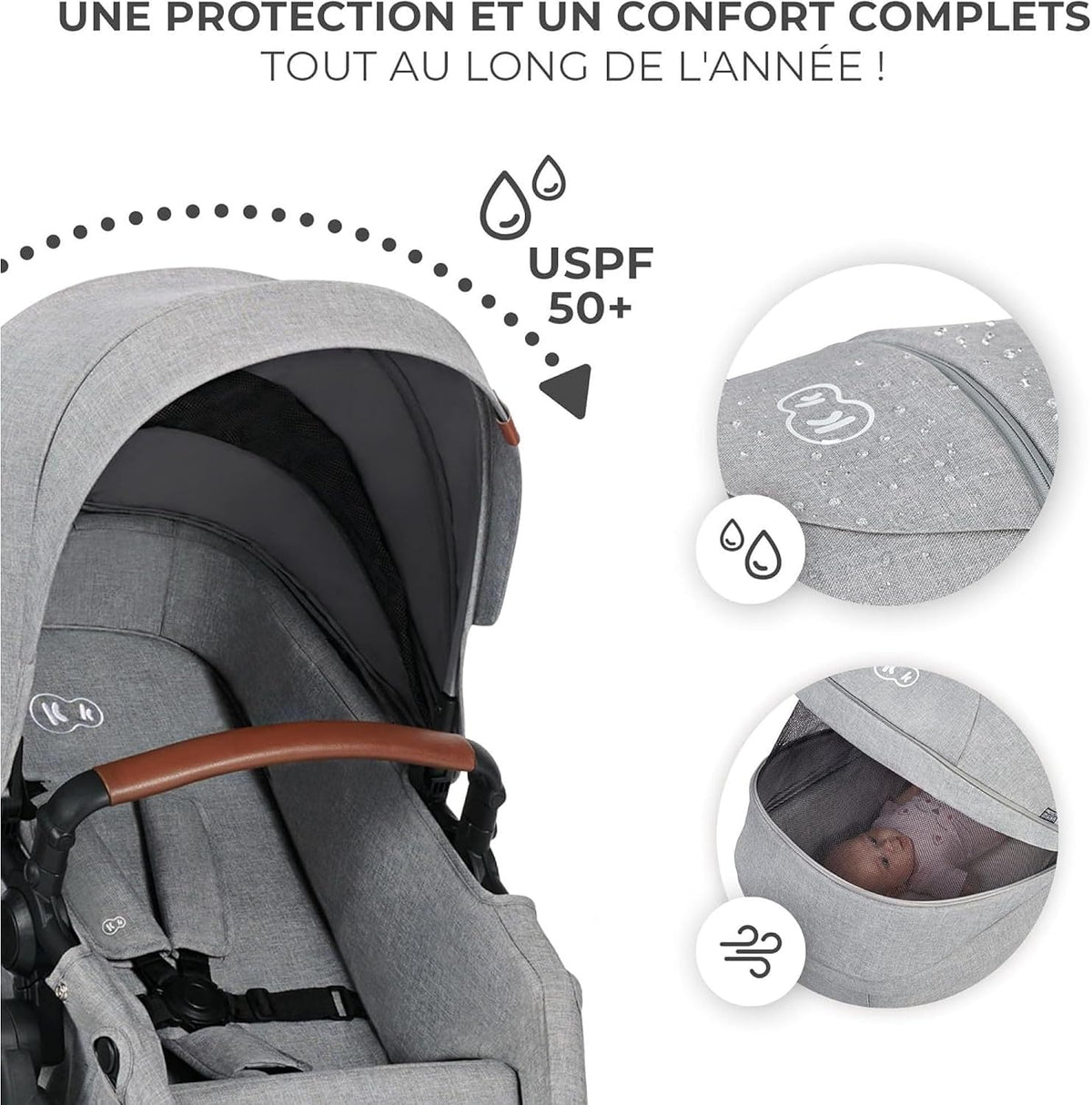 KINDERKRAFT B-TOUR 3 σε 1 πολυλειτουργικό καρότσι έως 22kg + κάθισμα MINK PRO
