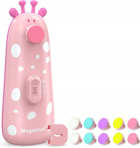 MEGAINVO lima elettrica per unghie con lampada LED 10 punte