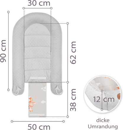 KOKON bébé nid 90x50 minky