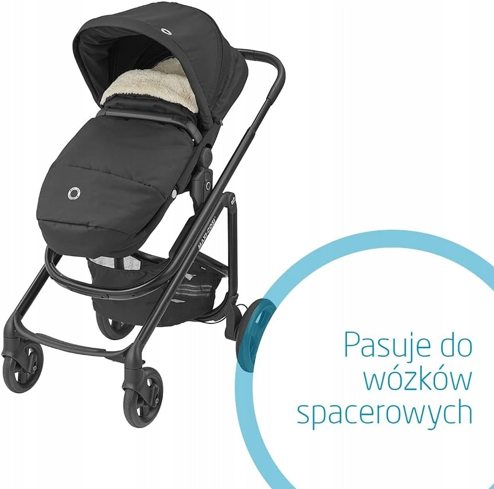 MAXI-COSI uniwersalny śpiworek do wózków czarny, pasuje do wózków spacerowych