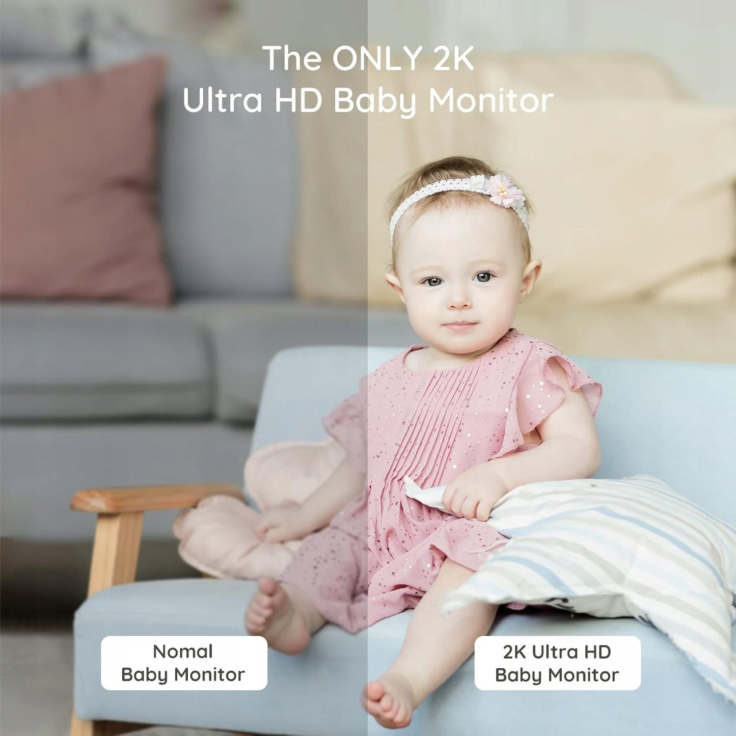 SIMSHINE Baby Pro kamera niania elektroniczna 2K FHD + maszt