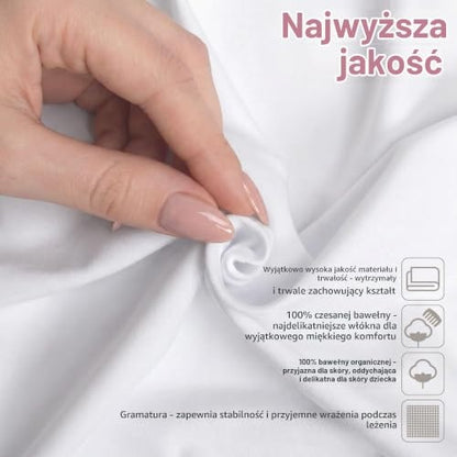 BABYBAY Deluxe Organic fitted sheet 89x50 cm white